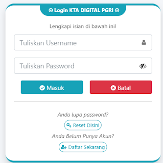 Register PGRI Ketapang - Persatuan Guru Republik Indonesia Cabang Ketapang